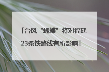 台风“蝴蝶”将对福建23条铁路线有所影响