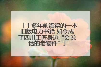 十多年前淘得的一本旧版电力书籍 如今成了四川工匠身边“会说话的老物件”