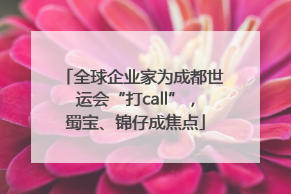 全球企业家为成都世运会“打call”，蜀宝、锦仔成焦点
