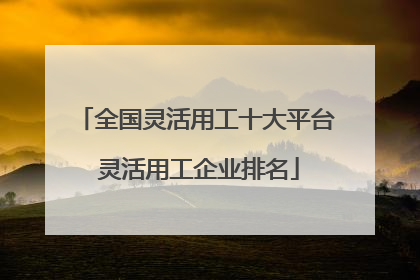 全国灵活用工十大平台 灵活用工企业排名