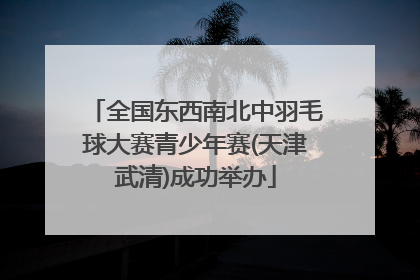 全国东西南北中羽毛球大赛青少年赛(天津武清)成功举办