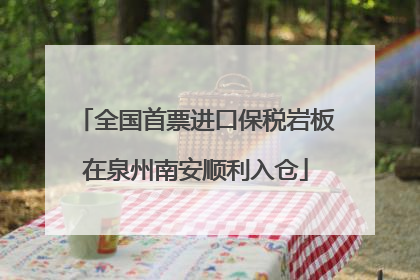 全国首票进口保税岩板在泉州南安顺利入仓