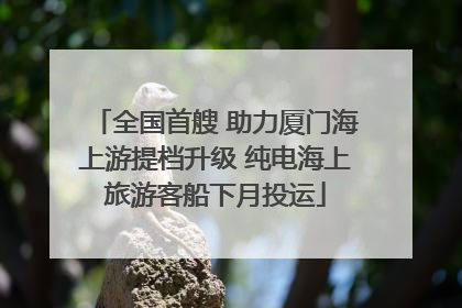 全国首艘 助力厦门海上游提档升级 纯电海上旅游客船下月投运