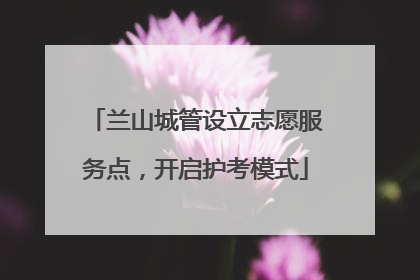 兰山城管设立志愿服务点，开启护考模式