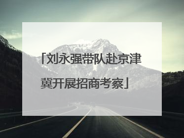 刘永强带队赴京津冀开展招商考察
