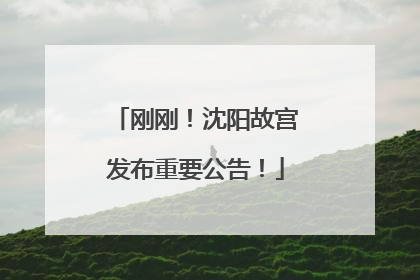 刚刚！沈阳故宫发布重要公告！