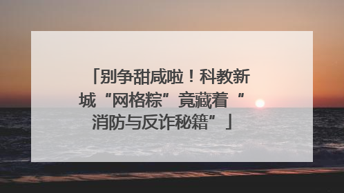 别争甜咸啦！科教新城“网格粽”竟藏着“消防与反诈秘籍”