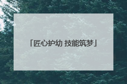 匠心护幼 技能筑梦