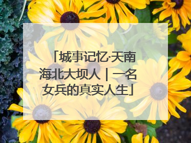 城事记忆·天南海北大坝人｜一名女兵的真实人生