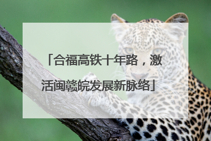 合福高铁十年路，激活闽赣皖发展新脉络