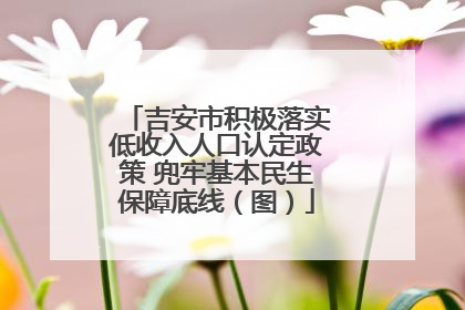 吉安市积极落实低收入人口认定政策 兜牢基本民生保障底线（图）