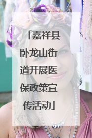 嘉祥县卧龙山街道开展医保政策宣传活动