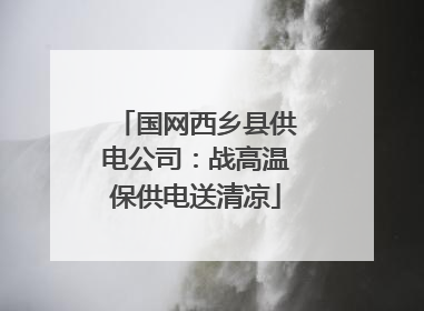 国网西乡县供电公司：战高温保供电送清凉