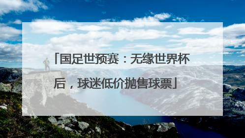 国足世预赛：无缘世界杯后，球迷低价抛售球票