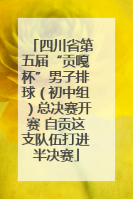 四川省第五届“贡嘎杯”男子排球（初中组）总决赛开赛 自贡这支队伍打进半决赛