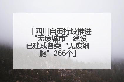 四川自贡持续推进“无废城市”建设 已建成各类“无废细胞”266个