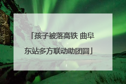 孩子被落高铁 曲阜东站多方联动助团圆