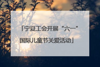 宁夏工会开展“六一”国际儿童节关爱活动