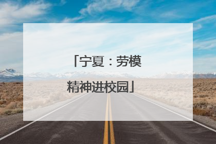 宁夏：劳模精神进校园