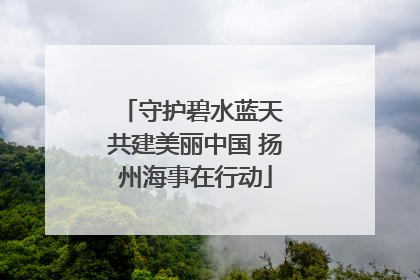 守护碧水蓝天 共建美丽中国 扬州海事在行动