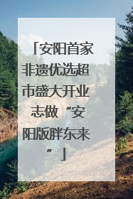安阳首家非遗优选超市盛大开业 志做“安阳版胖东来”