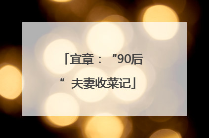 宜章：“90后”夫妻收菜记