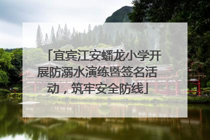 宜宾江安蟠龙小学开展防溺水演练暨签名活动，筑牢安全防线