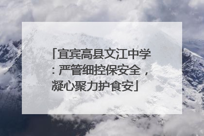 宜宾高县文江中学：严管细控保安全，凝心聚力护食安