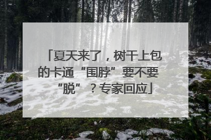 夏天来了，树干上包的卡通“围脖”要不要“脱”？专家回应