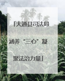 大通县司法局涵养“三心”凝聚法治力量
