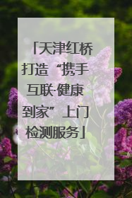 天津红桥打造“携手互联·健康到家”上门检测服务