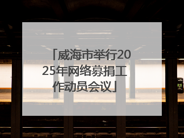 威海市举行2025年网络募捐工作动员会议