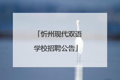 忻州现代双语学校招聘公告