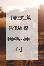 志愿红筑防汛墙 保畅通暖司乘心