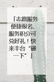 志愿服务便捷报名、服务积分可兑好礼！快来丰台“碰一下”