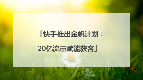 快手推出金帆计划：20亿流量赋能获客