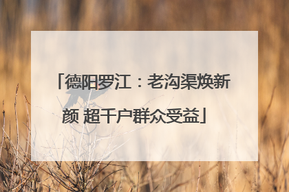 德阳罗江：老沟渠焕新颜 超千户群众受益