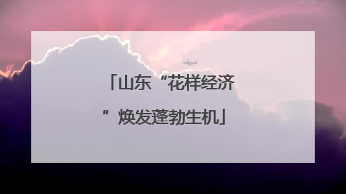山东“花样经济”焕发蓬勃生机