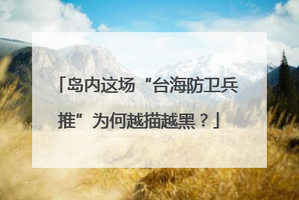 岛内这场“台海防卫兵推”为何越描越黑？