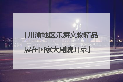 川渝地区乐舞文物精品展在国家大剧院开幕