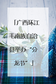 广西环江毛南族自治县举办“分龙节”