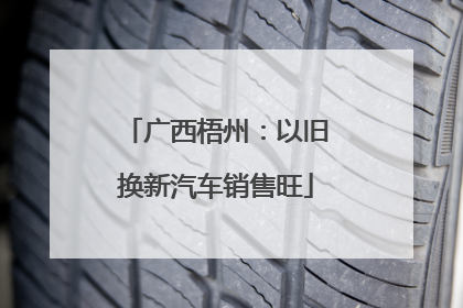 广西梧州：以旧换新汽车销售旺