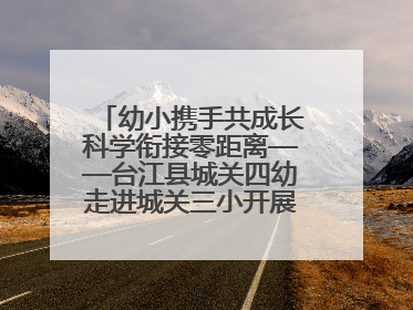 幼小携手共成长科学衔接零距离——台江县城关四幼走进城关三小开展幼小衔接活动