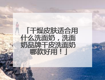 干燥皮肤适合用什么洗面奶，洗面奶品牌干皮洗面奶哪款好用！