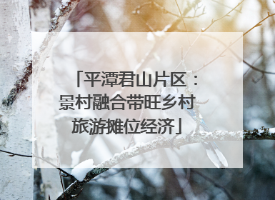 平潭君山片区：景村融合带旺乡村旅游摊位经济