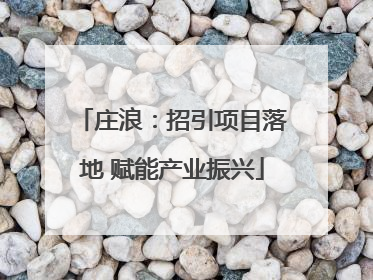 庄浪：招引项目落地 赋能产业振兴