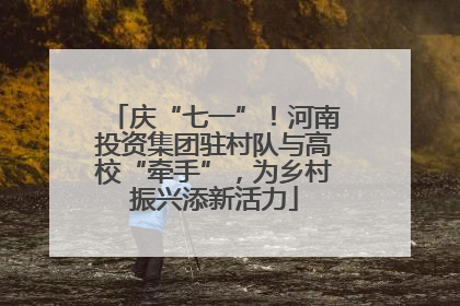 庆“七一”！河南投资集团驻村队与高校“牵手”，为乡村振兴添新活力