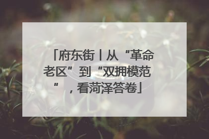 府东街丨从“革命老区”到“双拥模范”，看菏泽答卷