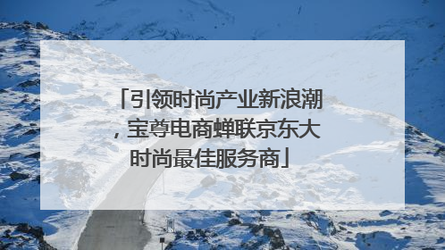 引领时尚产业新浪潮，宝尊电商蝉联京东大时尚最佳服务商