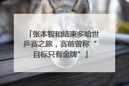 张本智和结束多哈世乒赛之旅，赛前曾称“目标只有金牌”